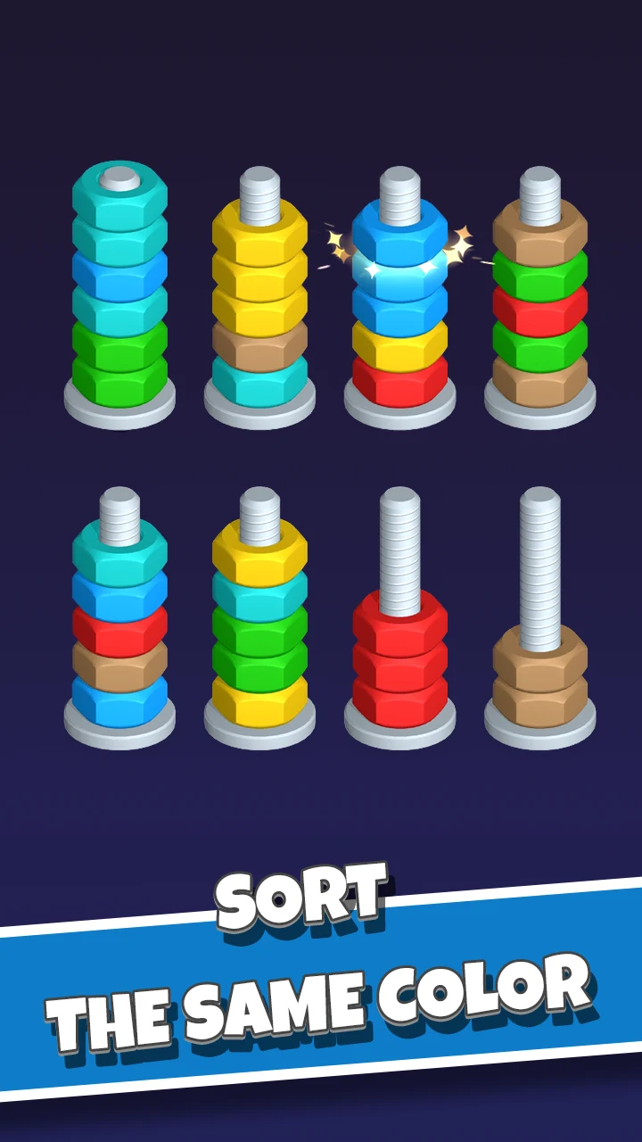 Nut Sort-Color Puzzle Game screenshot