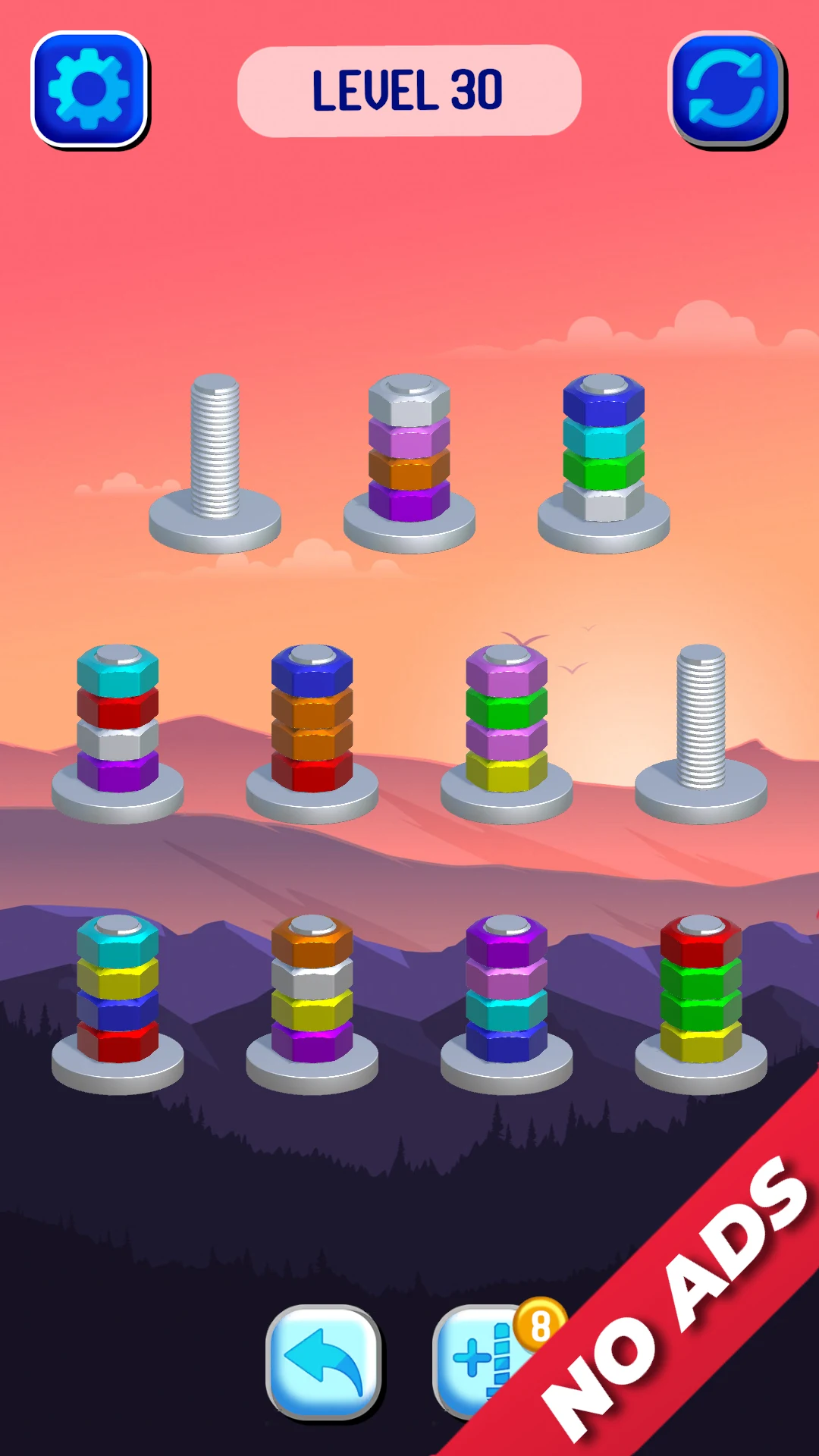 Nut Sort: Color Sorting Puzzle screenshot